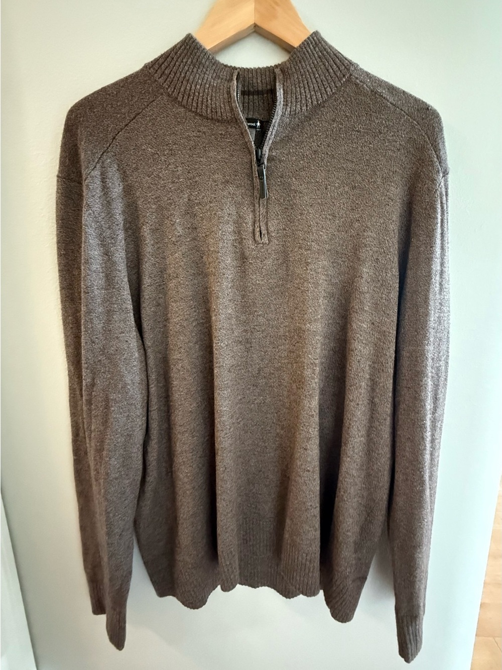 Smartwool Men's Brown Quarter-Zip Sweater XL